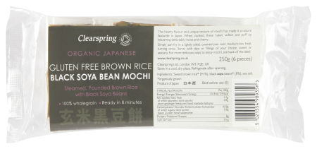 Genmai Mochi mit schwarzen Sojabohnen, BIO, Clearspring, 250g